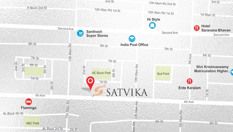 Location of India Satvika in Anna Nagar, Chennai - Image 222643