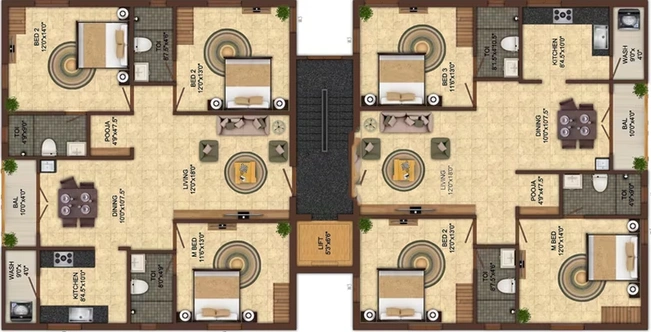 Floor Plan of India Kurinji Blossoms in Anna Nagar, Chennai - Image 222650