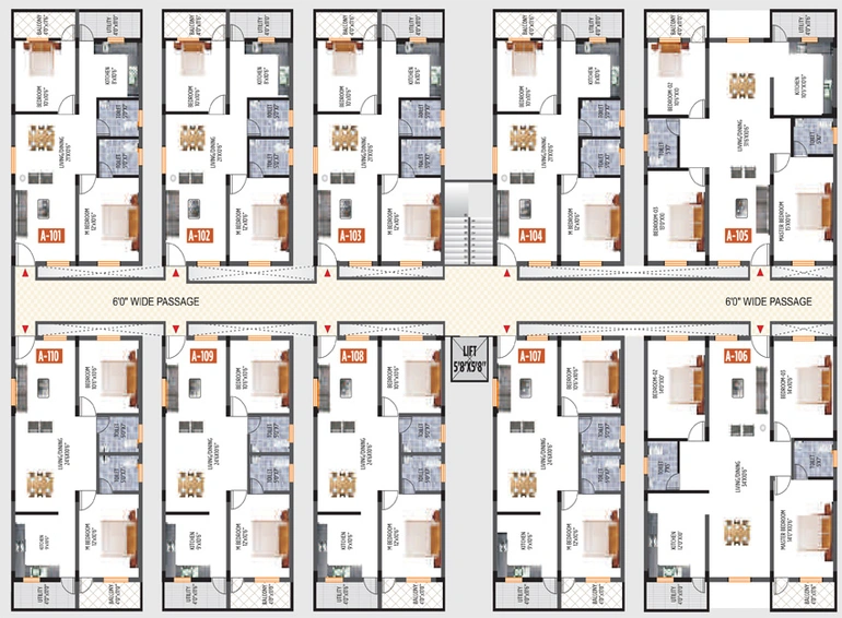 Floor Plan of Peninsula Pinnacles in Sarjapur, Bangalore - Image 222656