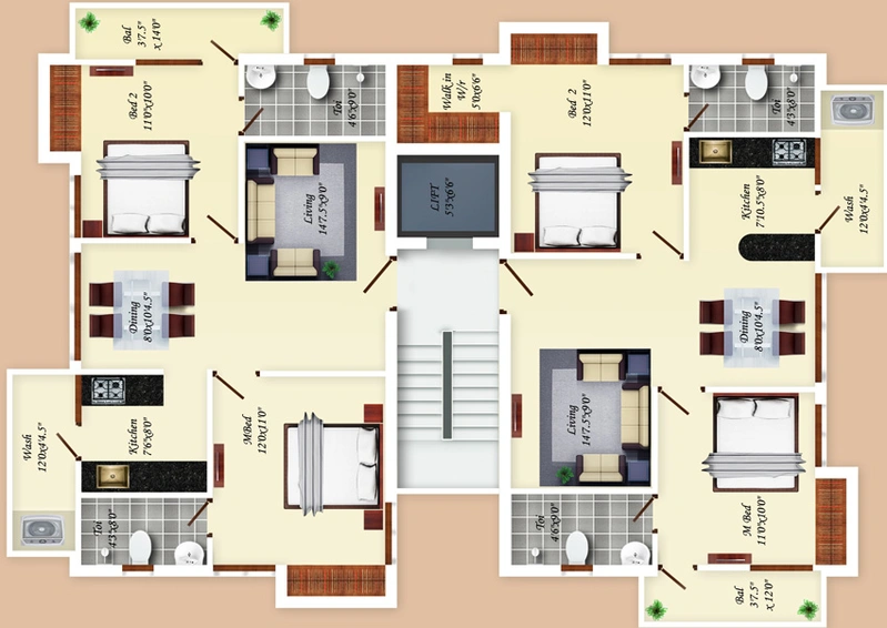 Floor Plan of India The Acqua Allodium in Anna Nagar, Chennai - Image 222663