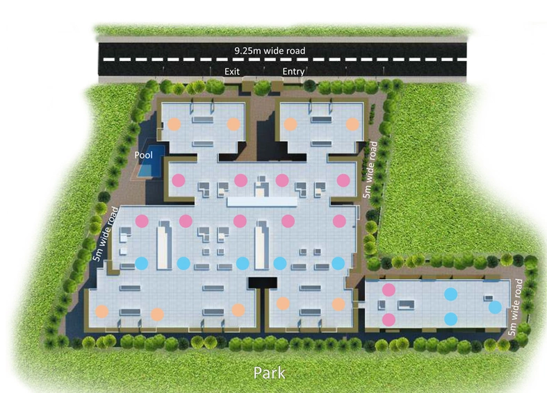 Master Plan of Pushpam E Town in Sarjapur, Bangalore - Image 222704