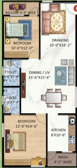 2 BHK Flat in Pragati Plaza in Electronic City, Bangalore - Image 833040