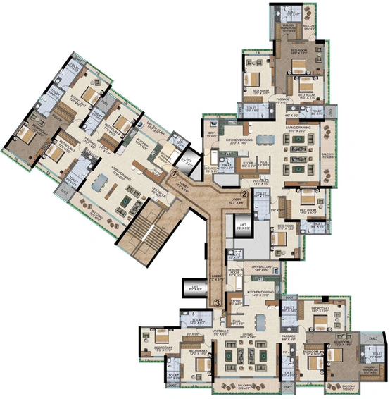 Floor Plan of Savaliya Krish Skylar in Kudasan, Gandhinagar - Image 128681