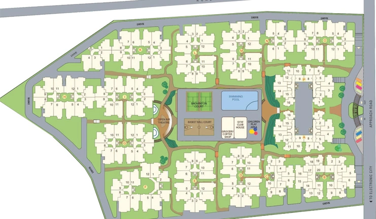 Master Plan of Ittina Mahavir in Electronic City, Bangalore - Image 222768