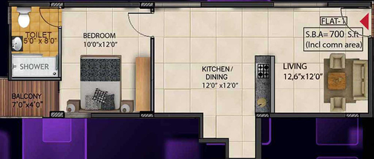 1 BHK Flat in Kritan Asta in Electronic City, Bangalore - Image 833063