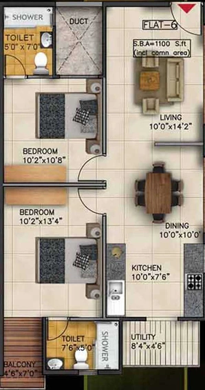2 BHK Flat in Kritan Asta in Electronic City, Bangalore - Image 833065