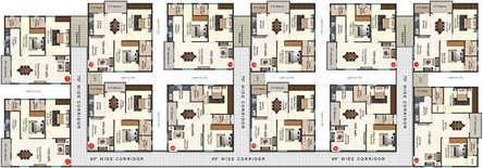 Floor Plan of Aaradhya Aavas in Patancheru, Hyderabad - Image 222822
