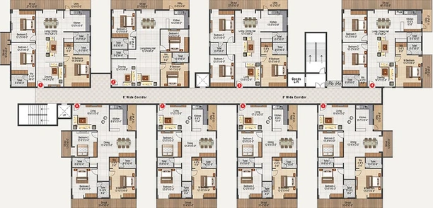 Floor Plan of Atulyam Trident in Kollur, Hyderabad - Image 222847