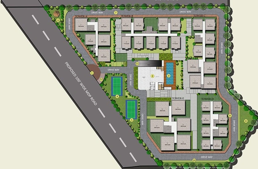 Master Plan of Elegant 555 in Kollur, Hyderabad - Image 222869