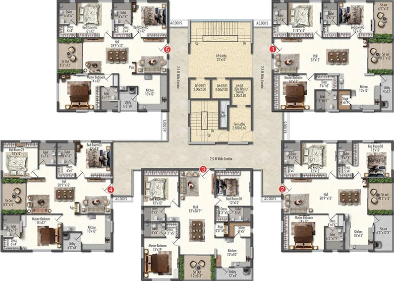 Floor Plan of Samracana Swasthi in Kollur, Hyderabad - Image 222988