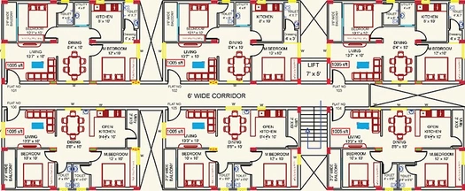Floor Plan of Siri Sai Dishank Pride in Isnapur, Hyderabad - Image 222994