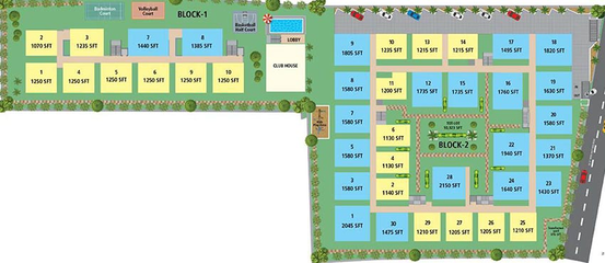 Master Plan of Anusha Begonia Homes in Manikonda, Hyderabad - Image 223031