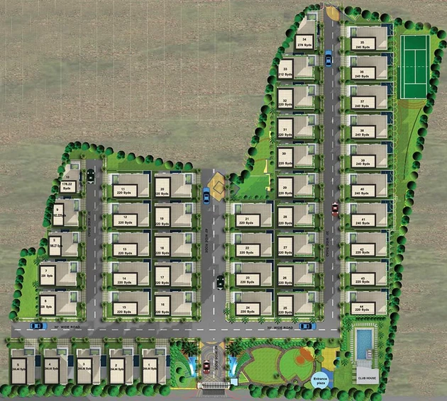 Master Plan of Giridhari Villa Onyx in Appa Junction, Hyderabad - Image 223057