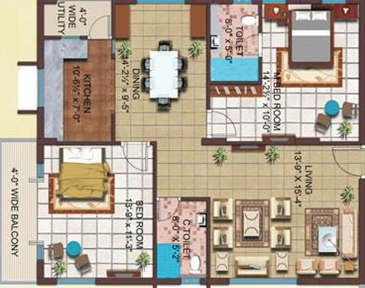 2 BHK Flat in Green Fort View in Bandlaguda Jagir, Hyderabad - Image 833146