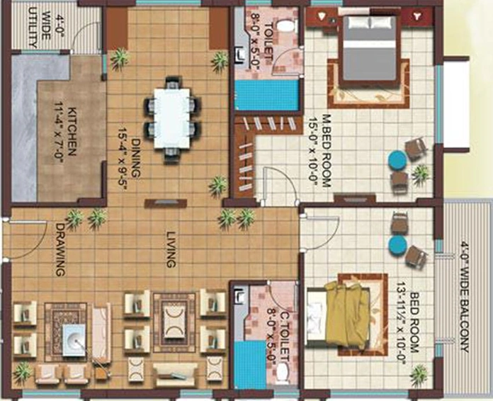 3 BHK Flat in Green Fort View in Bandlaguda Jagir, Hyderabad - Image 833147