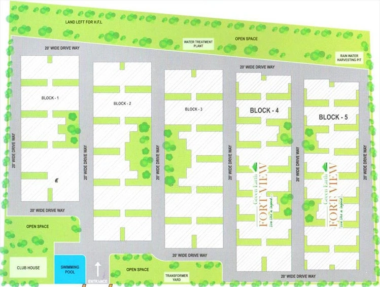 Master Plan of Green Fort View in Bandlaguda Jagir, Hyderabad - Image 223065