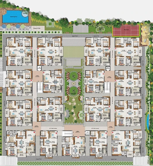 Master Plan of Hallmark Gardenia in Alkapur, Hyderabad - Image 223074