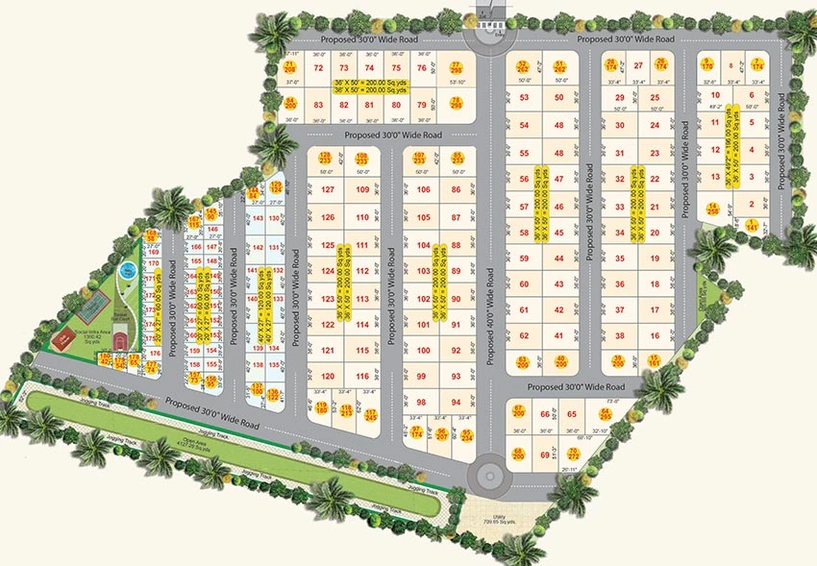 Master Plan of Srirasthu Nature Homes in Shankarpally, Hyderabad - Image 223238