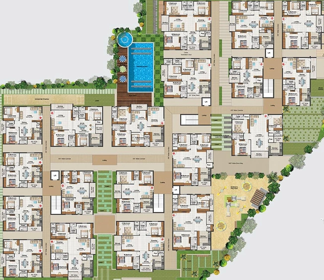 Floor Plan of Sunshine Iris in Manikonda, Hyderabad - Image 223248