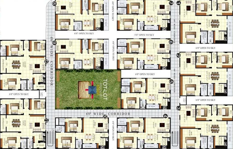 Floor Plan of Synergy Breeze in Beeramguda, Hyderabad - Image 223280