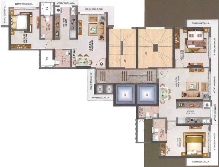 Floor Plan of Salasar Crystal in Bhayandar West, Thane - Image 223311