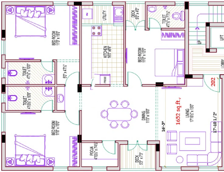 3 BHK Flat in Harmony Sruthi in Ashok Nagar, Chennai - Image 833252