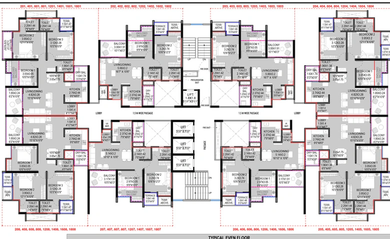 Floor Plan of Saarrthi Skybay 3 in Mahalunge, Pune - Image 10181