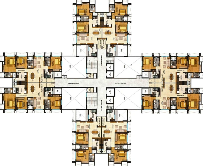 Floor Plan of Soham Tropical Lagoon in Ghodbunder Road, Thane - Image 21824
