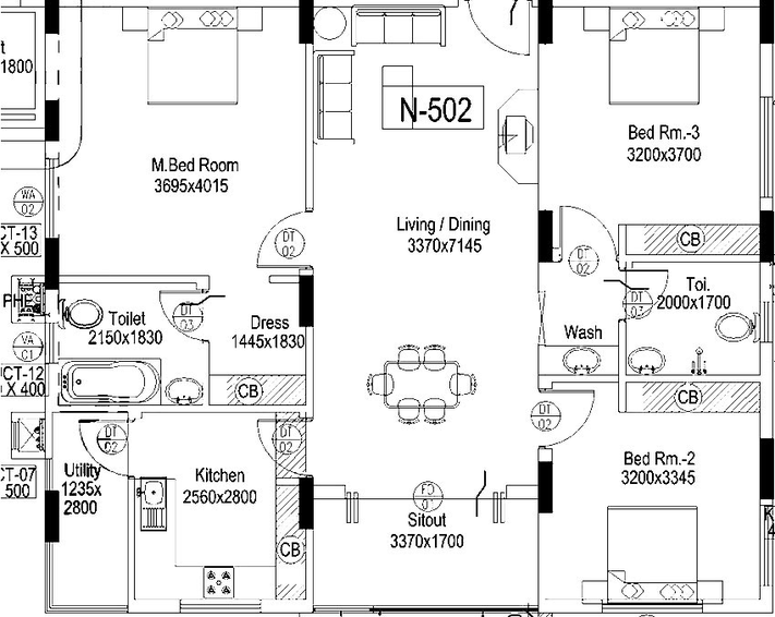 3 BHK Flat in Aliens Elite in Miyapur, Hyderabad - Image 833266