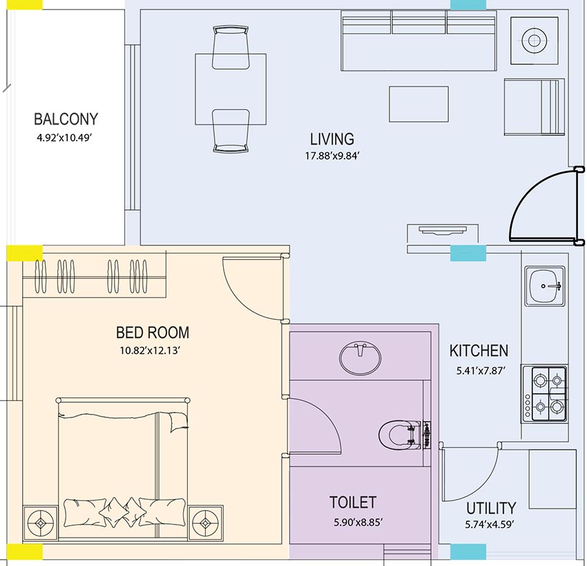 1 BHK Flat in Covai Serene Mak in Maheshwaram, Hyderabad - Image 833270