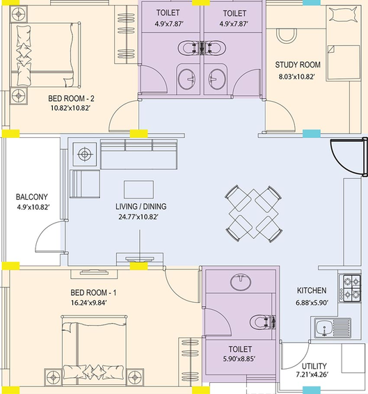 2.5 BHK Flat in Covai Serene Mak in Maheshwaram, Hyderabad - Image 833275