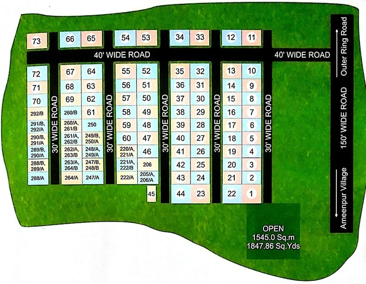 Master Plan of Durga Homes Phase 2 in Patancheru, Hyderabad - Image 223517