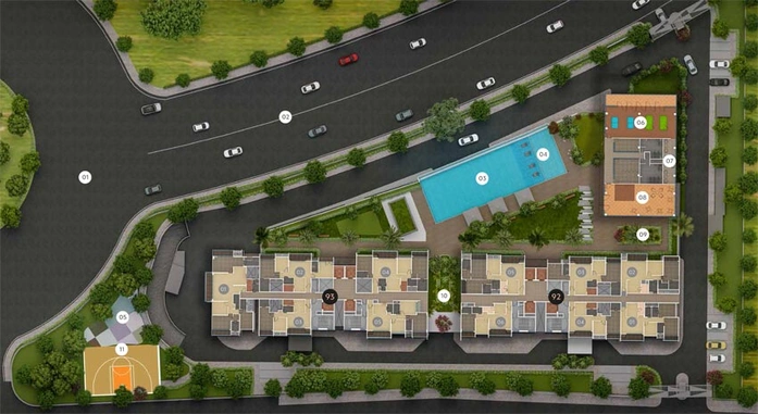 Master Plan of Amanora Crown Towers in Hadapsar, Pune - Image 119055