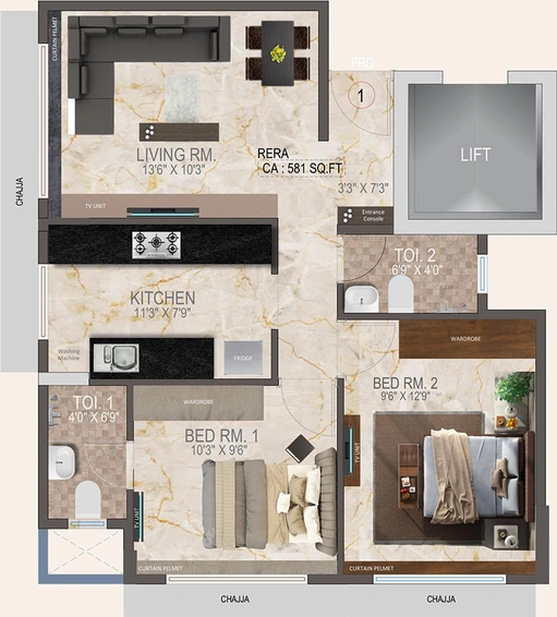 2 BHK Flat in Legend Gateway Residences in Andheri West, Mumbai - Image 833347