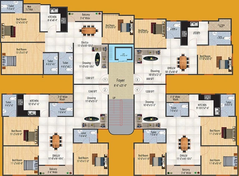Floor Plan of Shamshiri Preima Urbana Annex in Attapur, Hyderabad - Image 223769