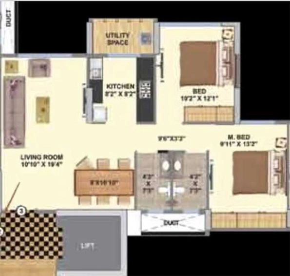 2 BHK Flat in K Mordani La Maison in Bandra East, Mumbai - Image 833361
