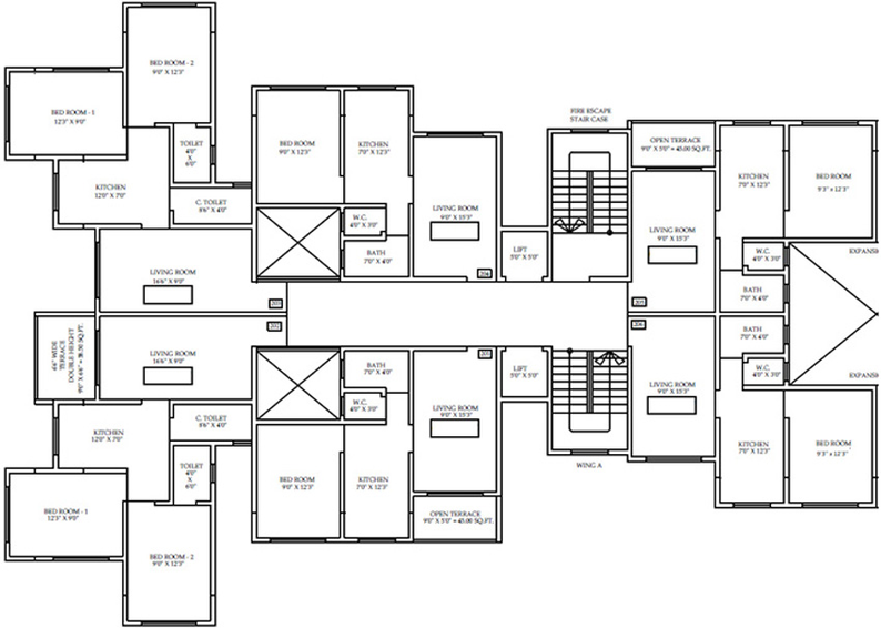 Floor Plan of Vidhata Heights in Saphale West, Palghar - Image 223845