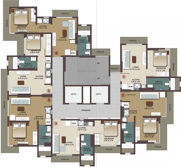 Floor Plan of Lalani Heritage Park in Jogeshwari West, Mumbai - Image 223862