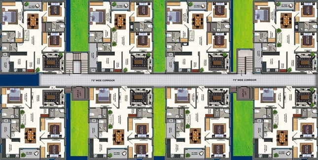 Floor Plan of Raja RR Livespace in Sanath Nagar, Hyderabad - Image 223894
