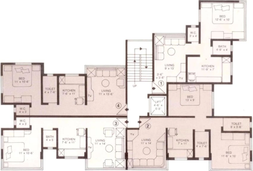Floor Plan of Megaj Amrut Villa in Kandivali East, Mumbai - Image 223962
