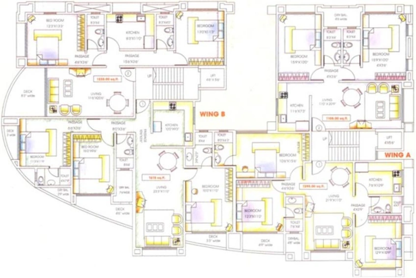Floor Plan of Megaj Fairyland in Andheri West, Mumbai - Image 223967