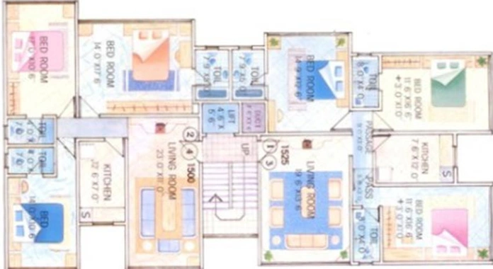 Floor Plan of Megaj Panch Amrut in Andheri West, Mumbai - Image 223972