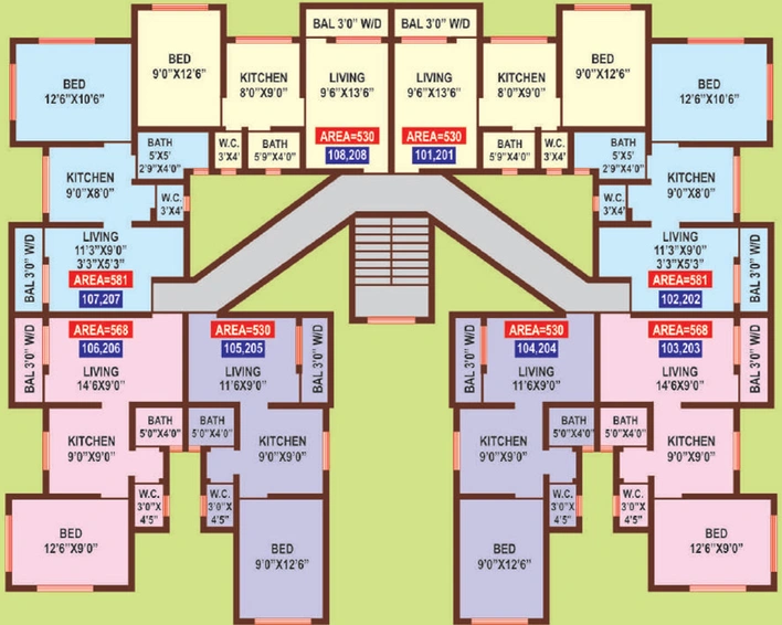 Floor Plan of Vidhata Om Chambers in Umroli West, Palghar - Image 223995