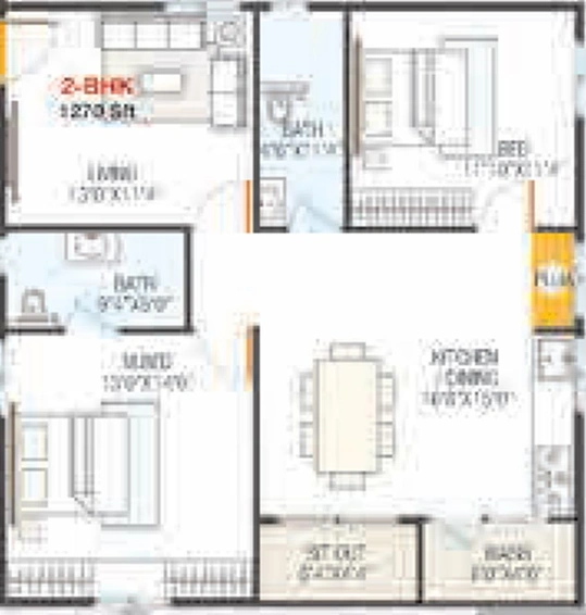 2 BHK Flat in Rishee Richmond in Isnapur, Hyderabad - Image 833418