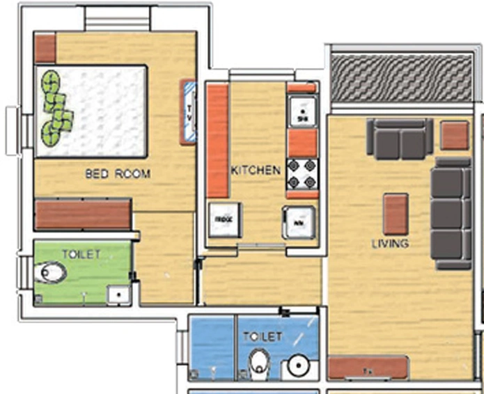 1 BHK Flat in Vidhata Lara Apartments in Umroli West, Palghar - Image 833415