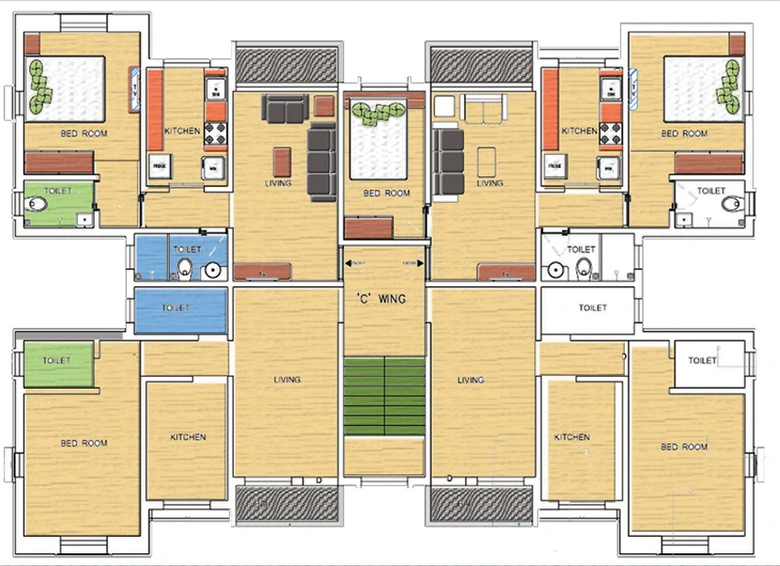 Floor Plan of Vidhata Lara Apartments in Umroli West, Palghar - Image 224015