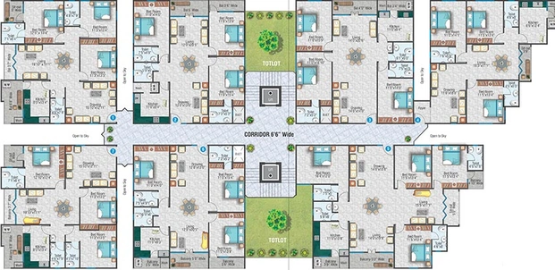 Floor Plan of MAK Castle in Rajendra Nagar, Hyderabad - Image 224053