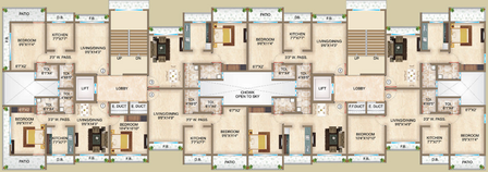 Floor Plan of Ornate Enclave in Nalasopara East, Palghar - Image 224060