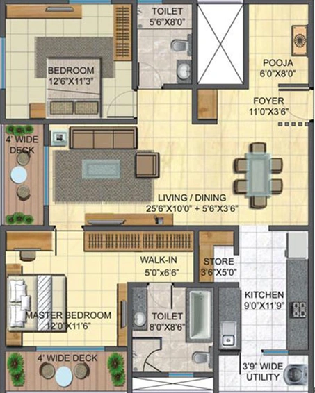 2 BHK Flat in Lodha Casa Paradiso in Sanath Nagar, Hyderabad - Image 833441