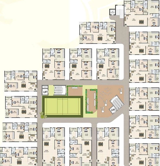 Floor Plan of Himagiri Pottapus Hima Sai Srinidhim in Attapur, Hyderabad - Image 224114
